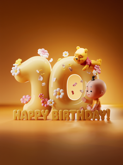 Adorable Tenth Birthday Celebration with Winnie the Pooh