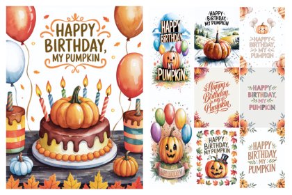 Celebrate Fall Birthdays with 9 Delightful “Happy Birthday My Pumpkin” Designs!