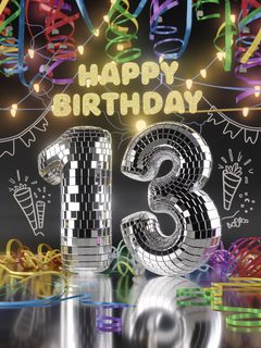 Thirteenth Birthday Disco Ball Celebration