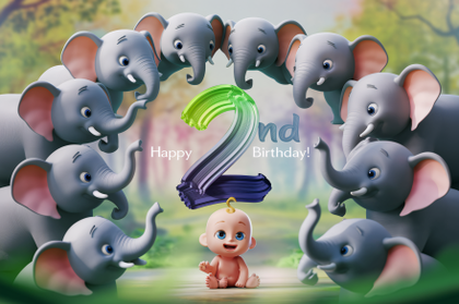 Happy 2nd Birthday Baby Elephants