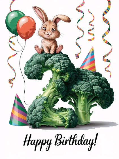 Happy Birthday Broccoli Bunny