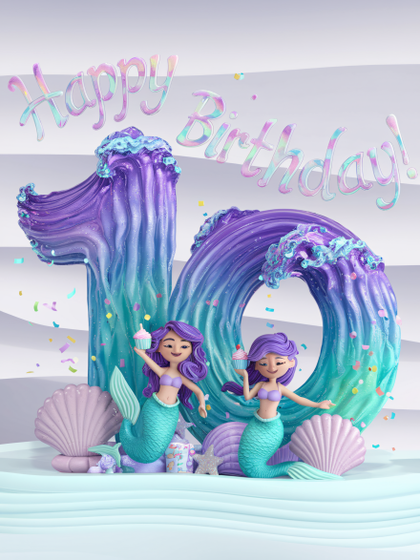 Happy 10th Birthday Mermaid Party!