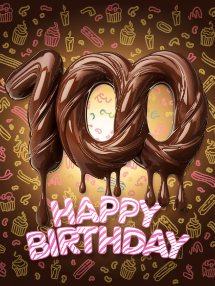 Happy 100th Birthday Chocolate Number