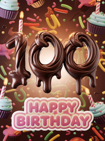 Centennial Birthday Chocolate Cake