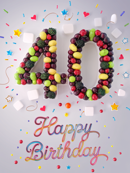 40th Birthday Fruit Celebration