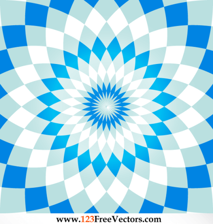 Colorful Flower Optical Illusion Background Illustration