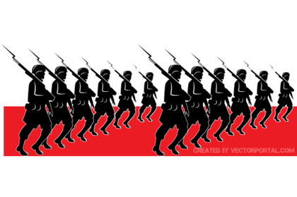 Military Parade Vector Art