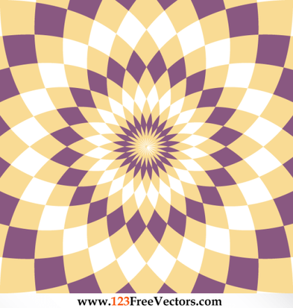 Abstract Optical Illusion Flower Backdrop Vector