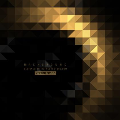 Black Gold Abstract Triangle Background Design