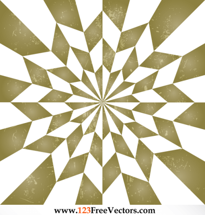 Star Optical Illusion Vintage Background Vector