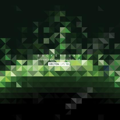 Abstract Black Green Triangle Vector Background