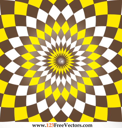 Flower Optical Illusion Abstract Graphics