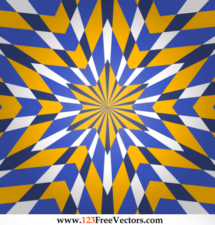 Star Optical Illusion Vintage Background Vector Graphics