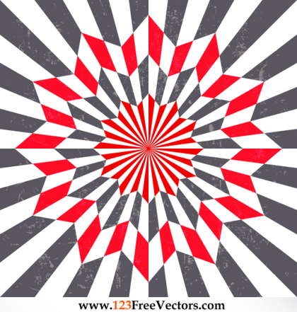 Star Optical Illusion Vintage Vector Art