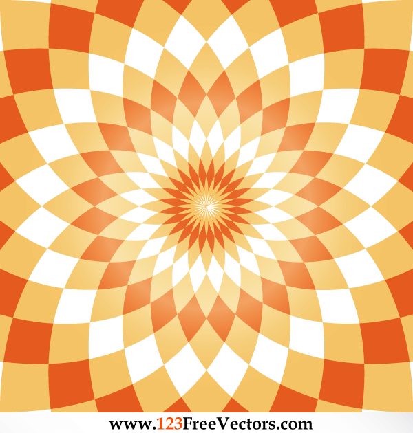 Flower Op Art Illustration