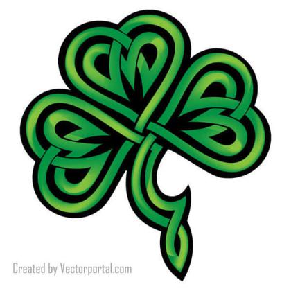 Irish Shamrock Vector Art