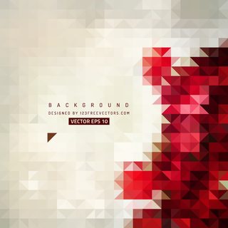 Red Beige Triangle Background Pattern