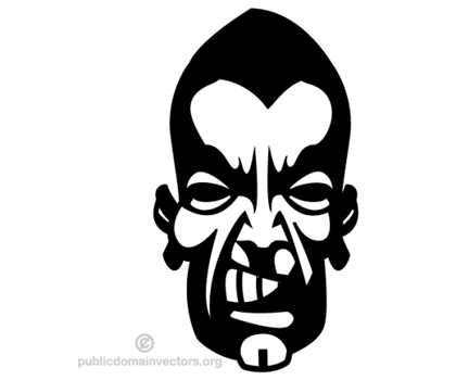 Angry Man Face Vector Image