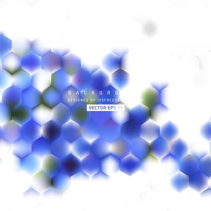 Abstract Blue White Hexagon Geometric Background