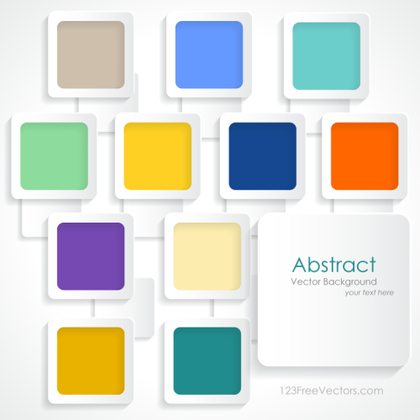 Colorful Rounded Squares Background Vector
