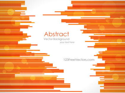 Abstract Orange Lines Background Vector Template