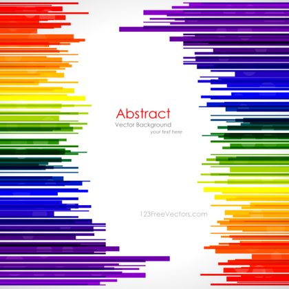 Abstract Rainbow Stripes Background Template