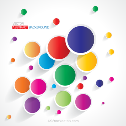 Abstract Colorful Circle Background Wallpaper