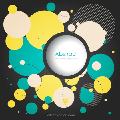 Colorful Circles Background Vector Clip Art