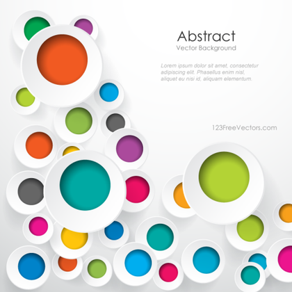 Colorful Geometric Circle Designs Background Image