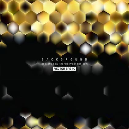 Abstract Black Gold Hexagon Pattern Background Design