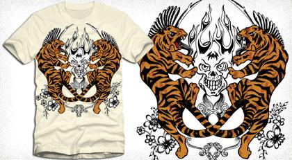 Tiger Skull Design
