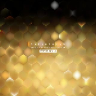 Black Gold Hexagonal Background Design