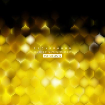 Abstract Black Gold Hexagon Background