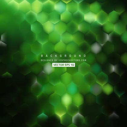 Black Green Hexagon Background Pattern