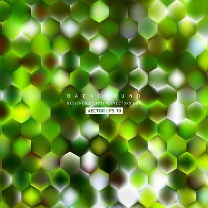 Abstract Yellow Green Hexagon Geometric Background