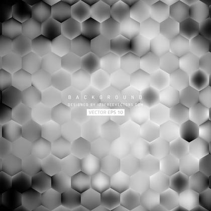Abstract Black and Gray Hexagonal Background Design