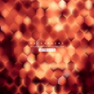 Dark Orange Hexagon Background Pattern