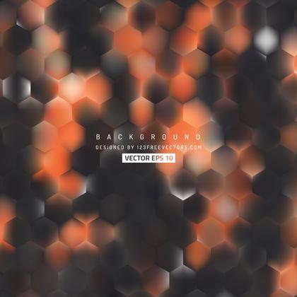 Abstract Black Orange Hexagon Pattern Background Design