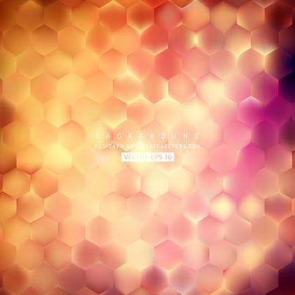 Abstract Orange Hexagon Background Pattern