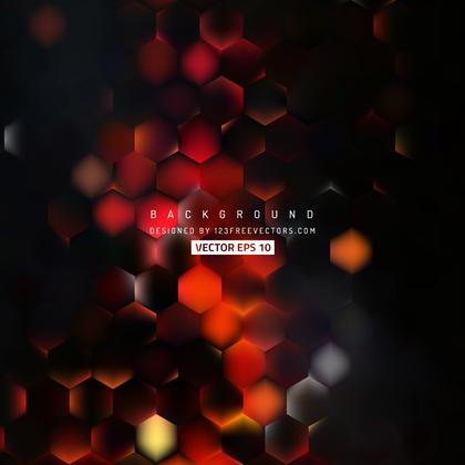 Abstract Red Black Hexagon Background Pattern