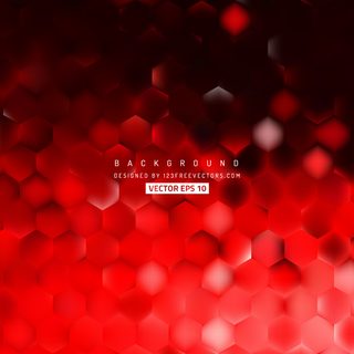 Abstract Red Black Hexagon Background Template