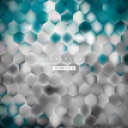 Abstract Gray Turquoise Hexagon Background Template