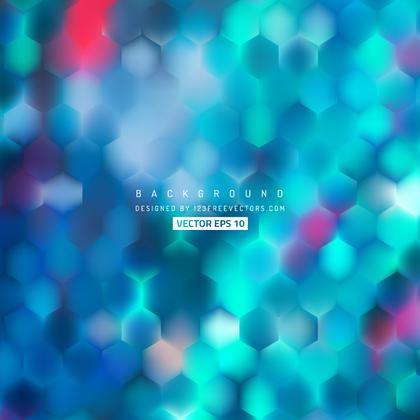 Turquoise Blue Hexagon Pattern Background Design