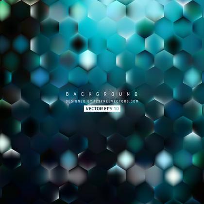 Dark Turquoise Hexagon Pattern Background Design