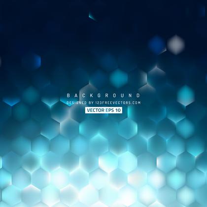 Dark Turquoise Hexagonal Background Design