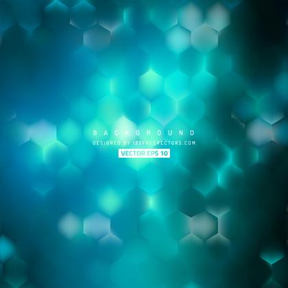 Abstract Turquoise Hexagon Geometric Background