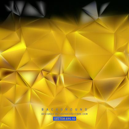 Black Gold Polygon Triangle Pattern Background