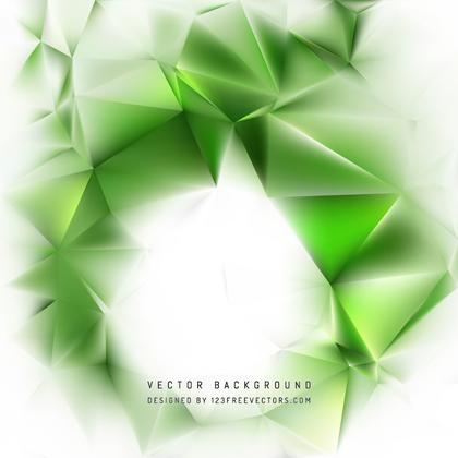 Abstract White Green Polygon Pattern Background
