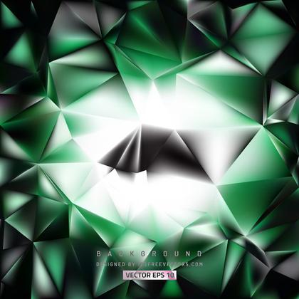Black Green Polygon Background Template