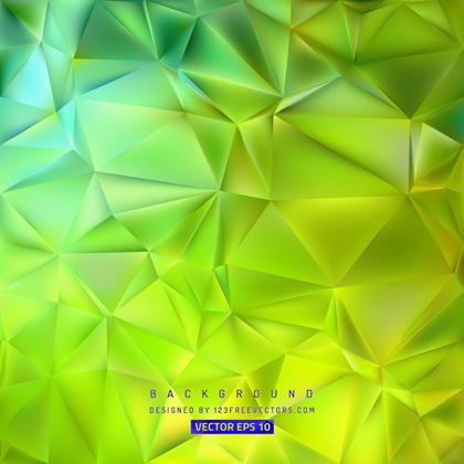 Abstract Yellow Green Low Poly Background
